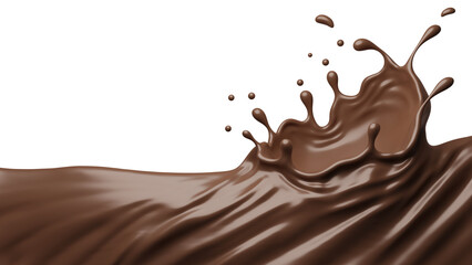 Melted Chocolate Splash, 3D Rendering