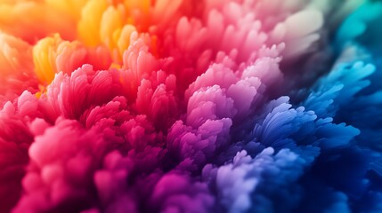 Abstract colorful explosion of paint creating a vibrant and dynamic background.