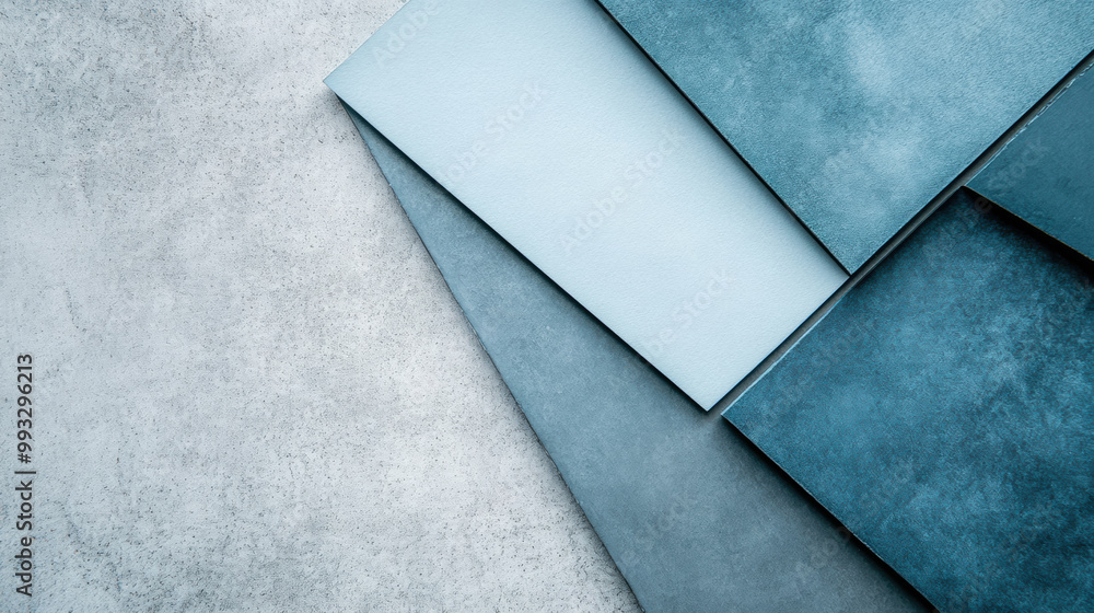 Poster cool and calm shades of ice blue and slate gray create serene atmosphere, perfect for modern design 