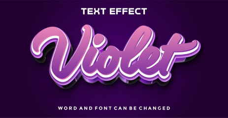 Violet editable text effect