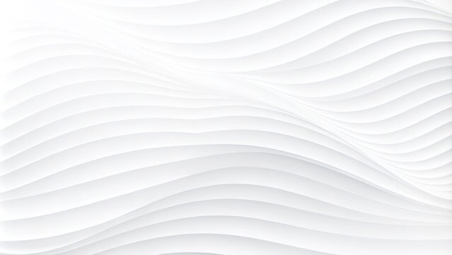 White striped background, 3d wavy stripes abstract background white gray pattern.  Abstract 3d white wave modern minimal backgrund