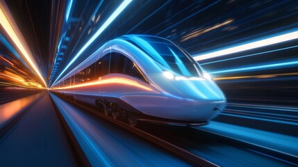 modern high-speed train railway