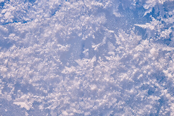 Background of winter ice and snow texture. Ice covered by frost naturl background