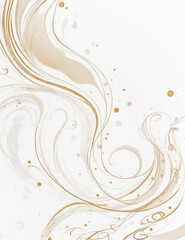 abstract background illustration - abstract golden waves background - Generative AI