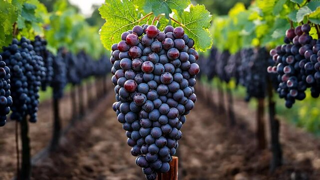 grapes that bear heavy fruit footage