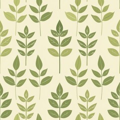 seamless pattern with green leaves