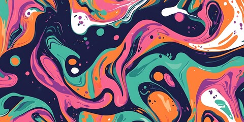 Fototapeta premium Colorful abstract swirl design in vibrant hues.