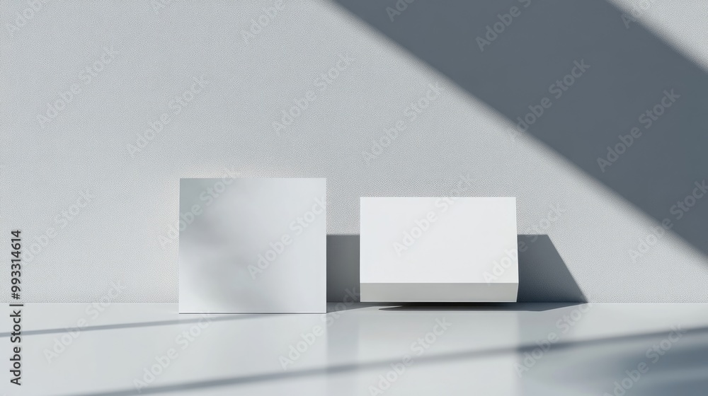 Poster 3d rendered horizontal business card mock up showcasing both front and back designs blank template f