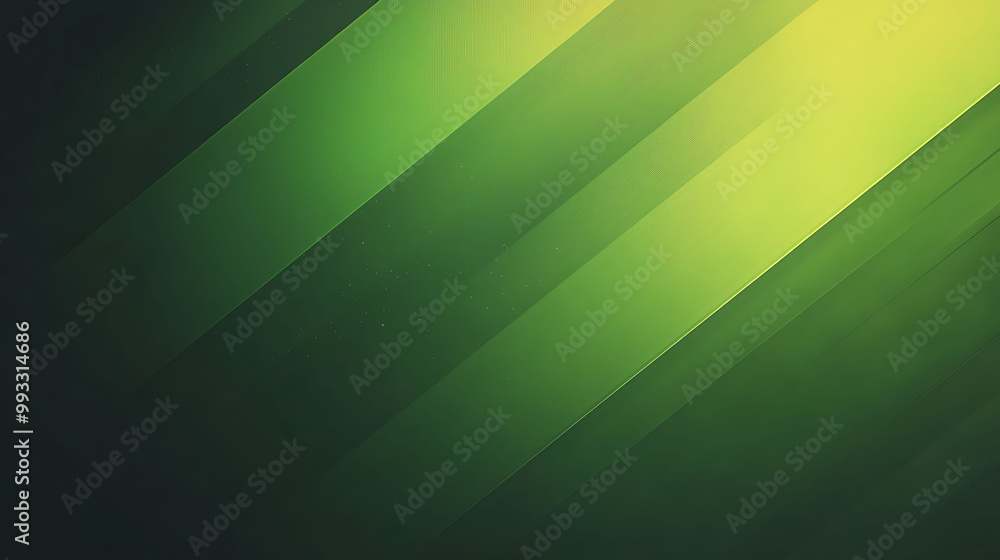 Poster abstract green diagonal lines with blurred background.