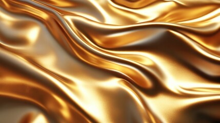 Fototapeta premium Abstract shiny smooth gold foil metal texture background