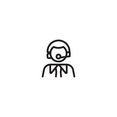 Telemarketing icon isolated sign symbol. Simple element illustration. Editable icon.