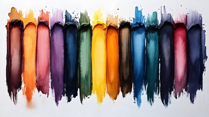 Naklejka premium Gentle watercolor brush strokes in earth tones