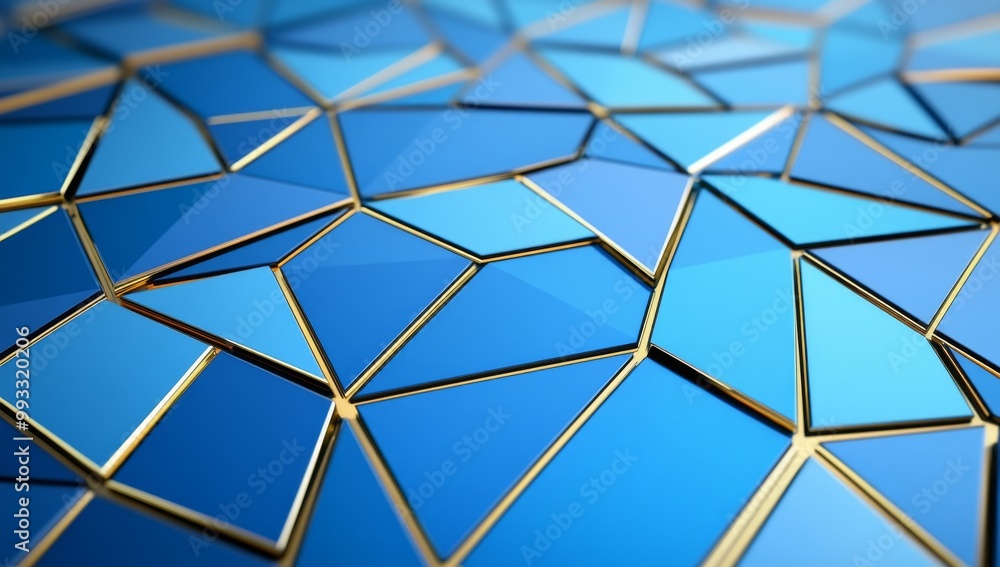 Poster detailed rendering of triangular surface. modern background. futuristic polygonal shape. lowpoly min