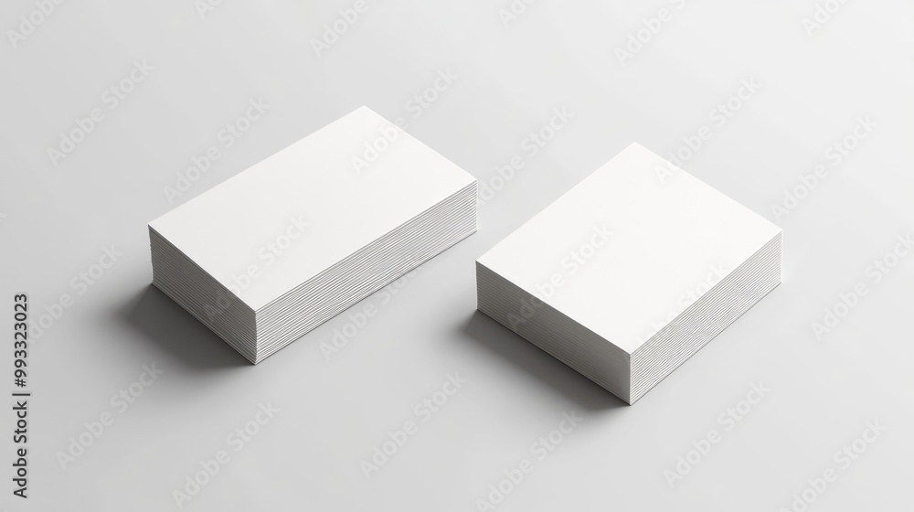 Poster 3d rendered horizontal business card mock up showcasing both front and back designs blank template f