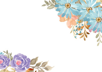 flower background with watercolor
