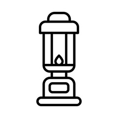 Oil Lamp line icon