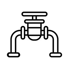 Oil Pipeline line icon
