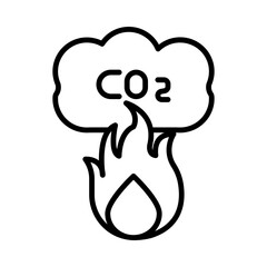 Obraz premium Gas Pollution line icon