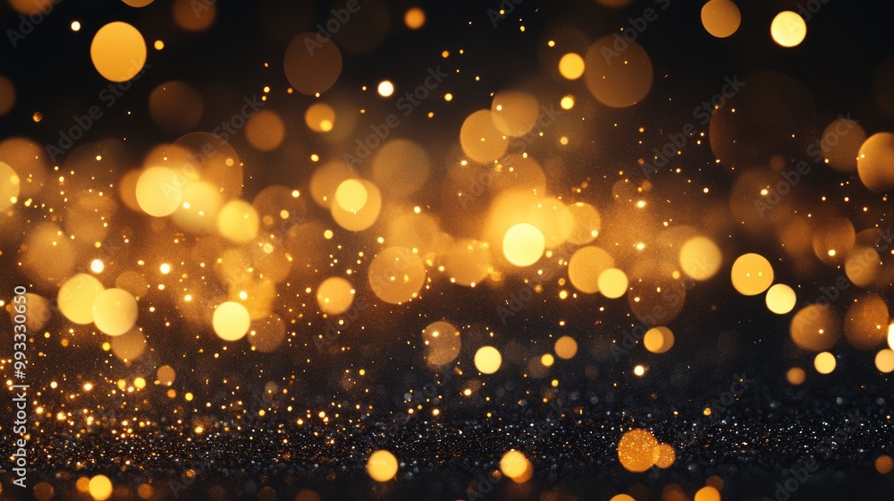 Aufkleber golden particles and shimmering sprinkles create a festive atmosphere blurred golden lights add a gl
