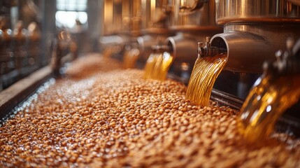 Soybean Oil Production: A Stream of Golden Liquid