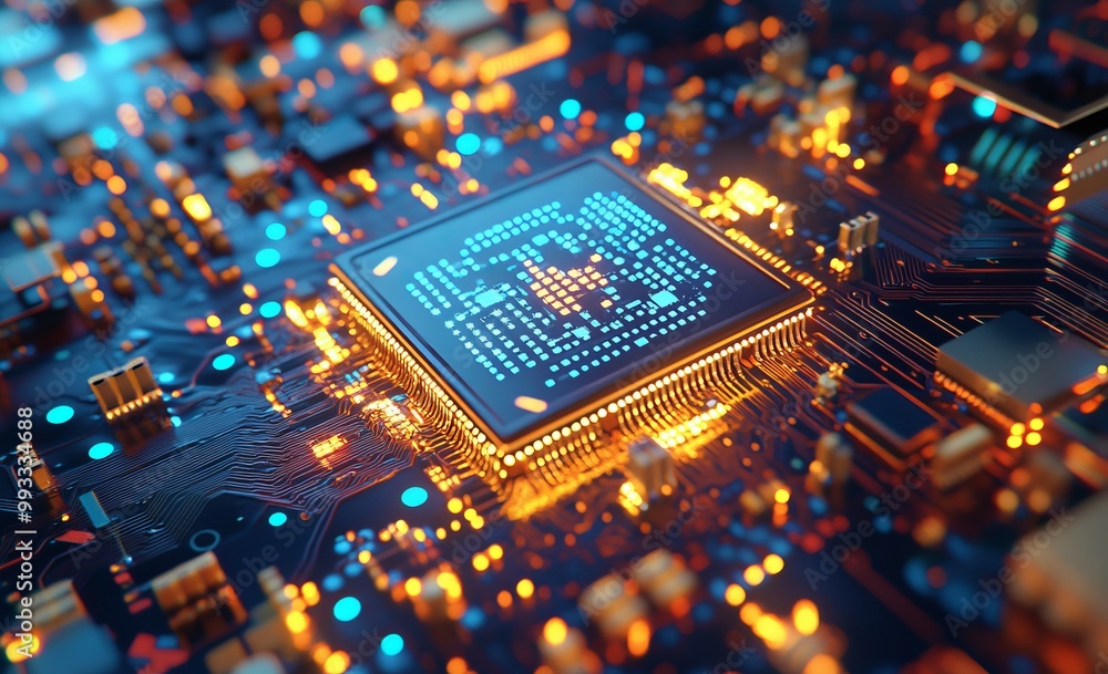Poster circuit 3d rendering on a modern gpu card