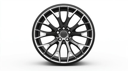 Alloy wheel rim on a white background