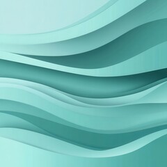 Obraz premium Abstract Teal Wavy Background with 3D Effect - Modern Design for Web, Print, and Social Media.