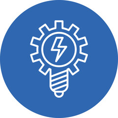 Energy Efficiency line circle icon