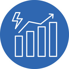Energy Consumption line circle icon