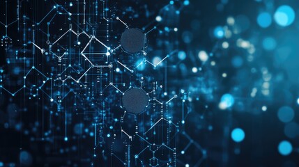 Obraz premium Abstract technology health background modern minimalistic data science design laboratory business concept wallpaper