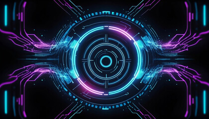 Fototapeta premium abstract background luminous electric shock, electromagnetic pulses,technology,neon