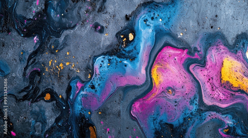 Aufkleber vibrant marbled pattern with illuminated details on a concrete backdrop ideal for incorporating text