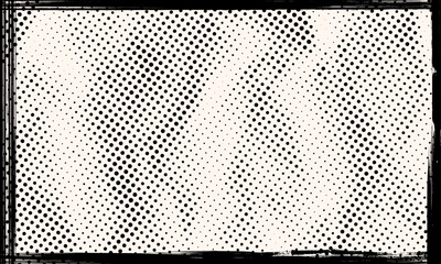Abstract Textured Dotted Halftone Retro Paper Print Texture Frame Vector Wallpaper