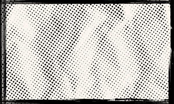 Abstract Textured Dotted Halftone Retro Paper Print Texture Frame Vector Wallpaper