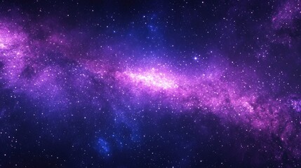 Purple night sky filled with stars and a galaxy creating a captivating outer space background