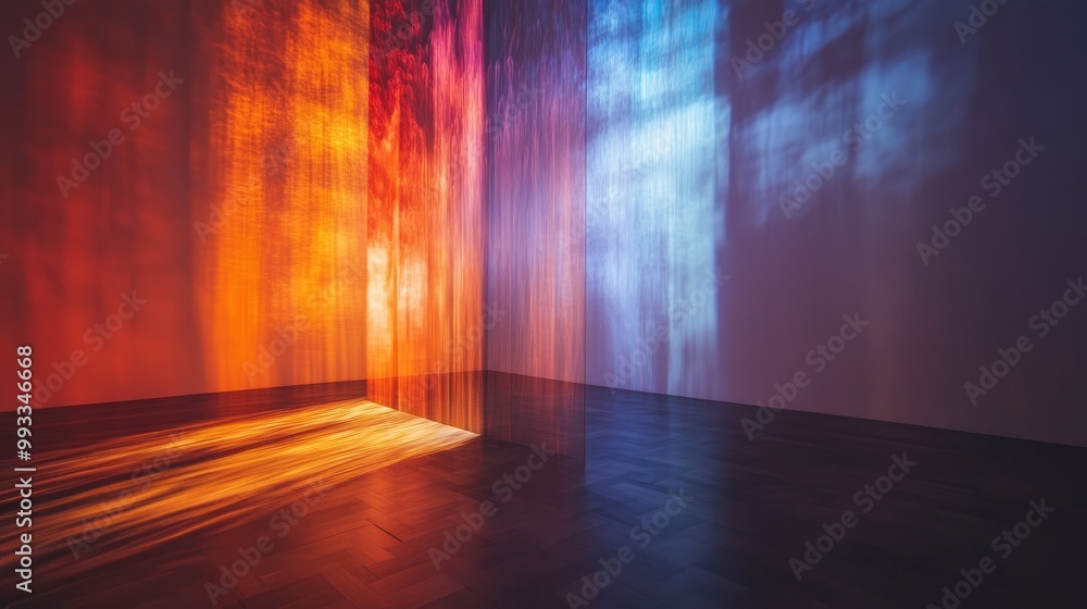 Aufkleber A dynamic and mesmerizing light shifts vertically against an enchanting backdrop