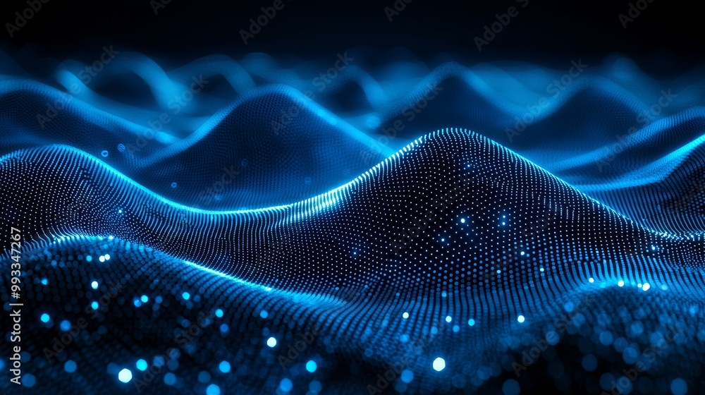Aufkleber A network of points and lines connected by data technology. Background in digital images. 3D rendering.