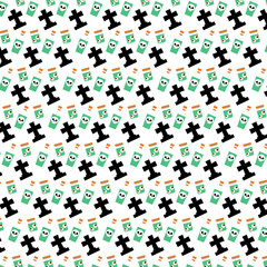Halloween pattern background vector illustration.