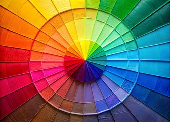 Fototapeta premium Labeled Color Wheel Displaying Primary and Secondary Colors for Art, Design, and Education Purposes