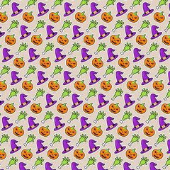 Halloween pattern background vector illustration.