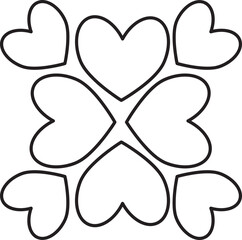 flower petals coloring page
