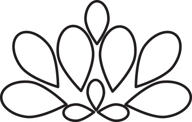 flower petals coloring page