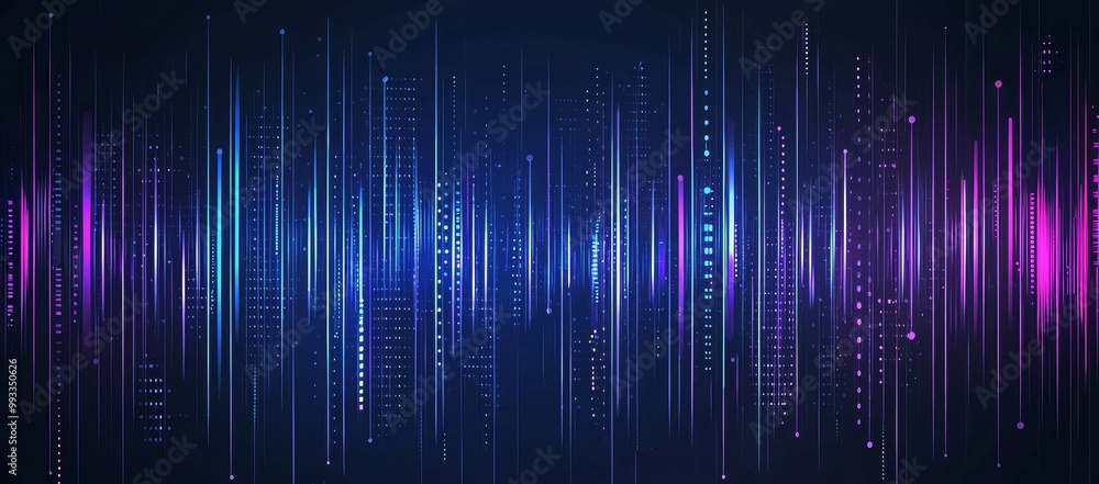 Poster dot point connected with gradient line design , internationalization social network or business big 