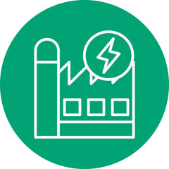 Energy Production line circle icon