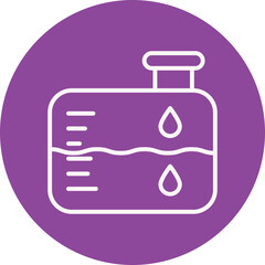 Fuel Tank line circle icon