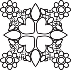 flower petals coloring page
