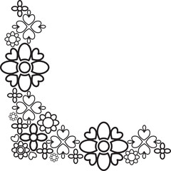 flower petals border corner