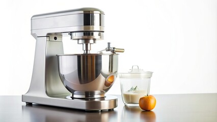 A medium shot of a juice mixer isolated on a white background, isolated, kitchenware, health drink, mixing, preparing, juicer, smoothie,juice mixer, electrical device, blender