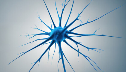 Obraz premium Neuron, abstract footage of a neuron activating, geometric shapes, up close, artificial intelligence, connections and networks