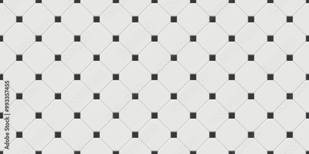 Poster seamless smooth metro tile texture - realistic white brick background with stacked bond layout